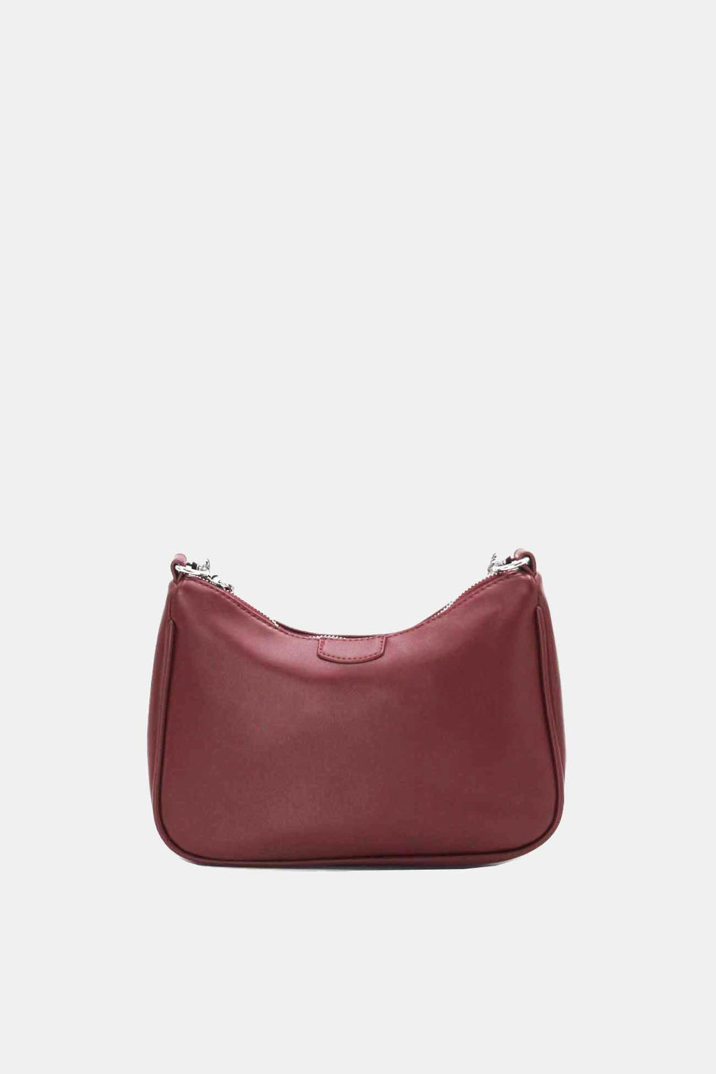 Sac bandoulière camel - chaîne argentée + pochette assortie