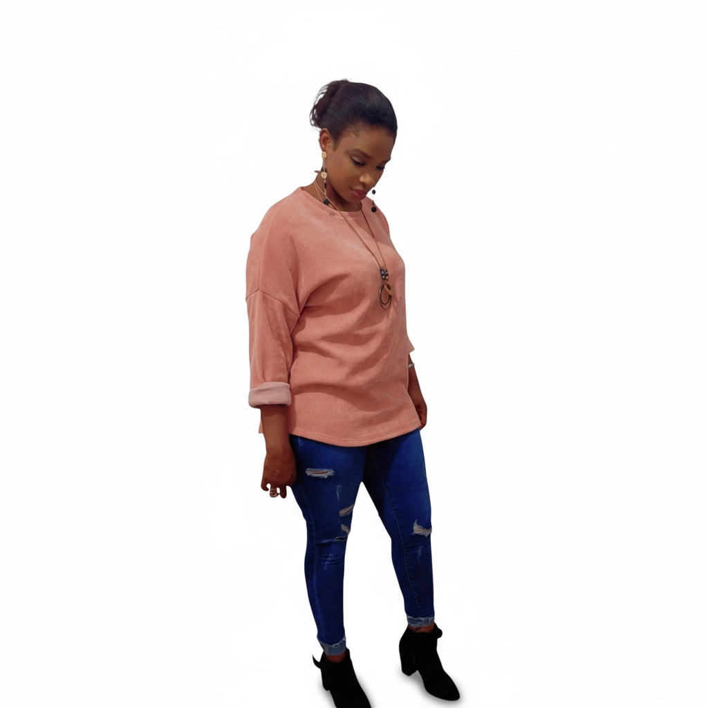 Pull Ample velours + collier offert