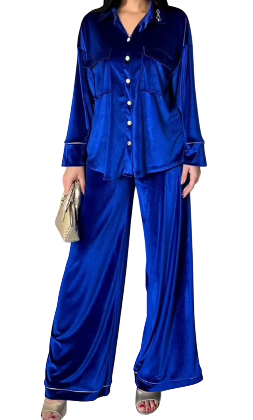 Ensemble Velours Fluide – Élégance