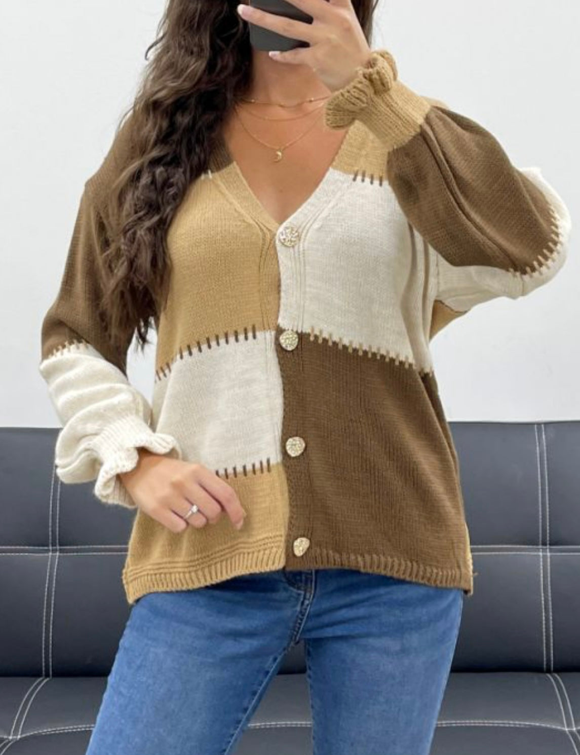 Gilet Chic Maille Multicolore