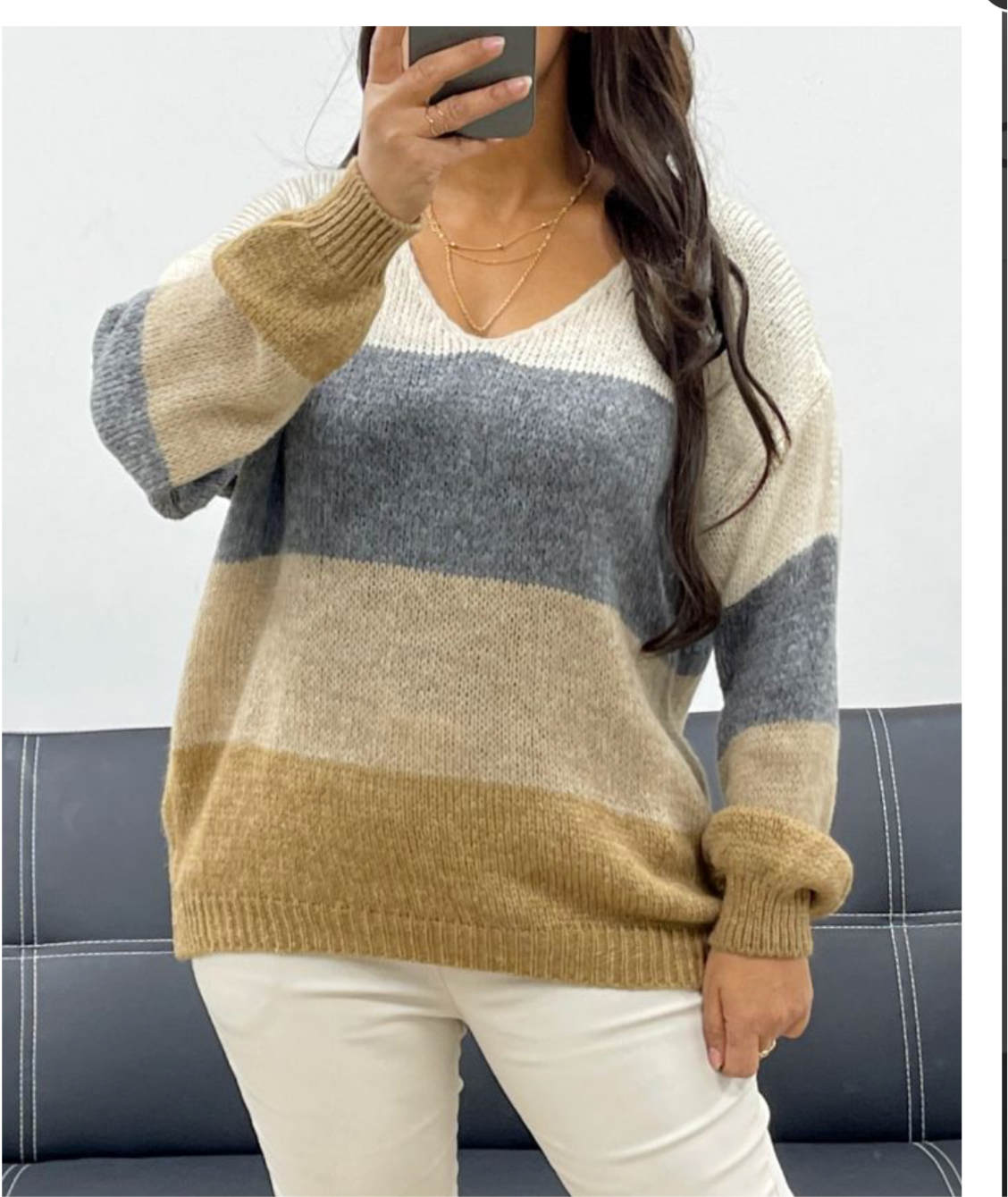 Pull-over Doux Multicolore